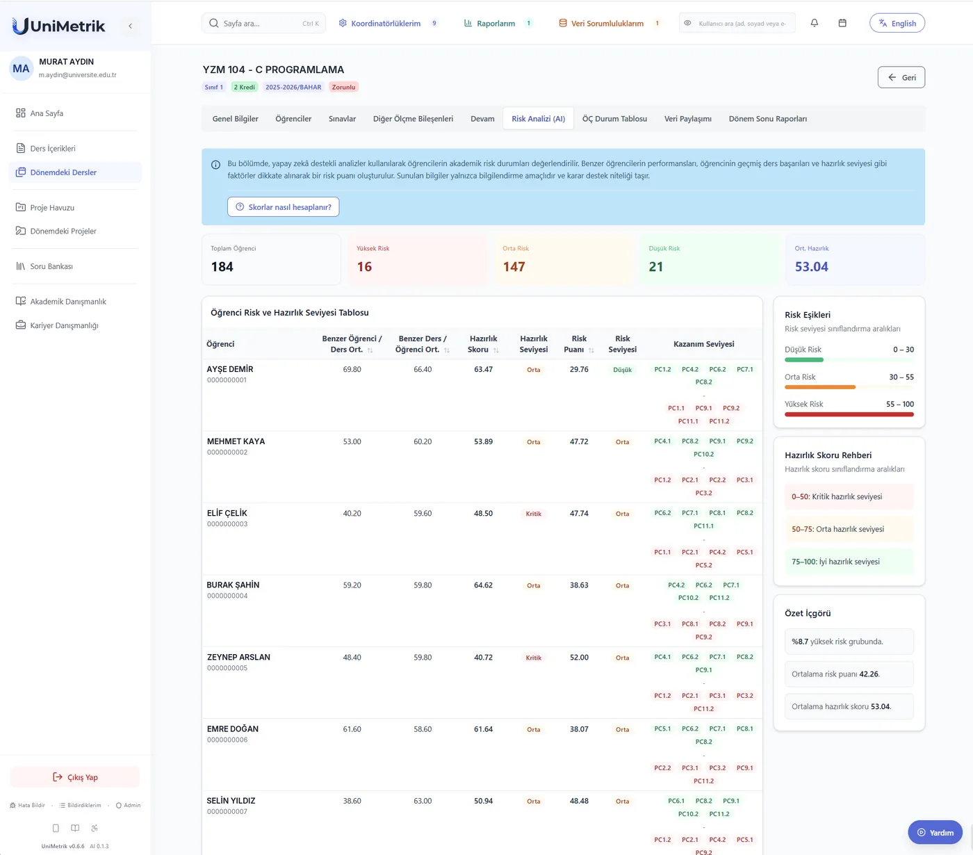 Student Tracking & Risk Analysis